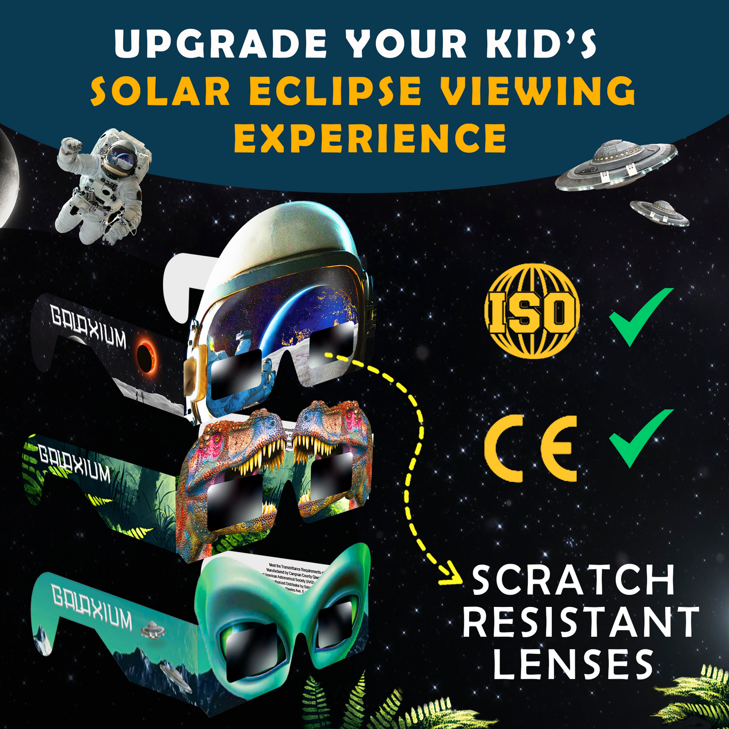 Solar Eclipse Glasses for Boys - 12 Pack