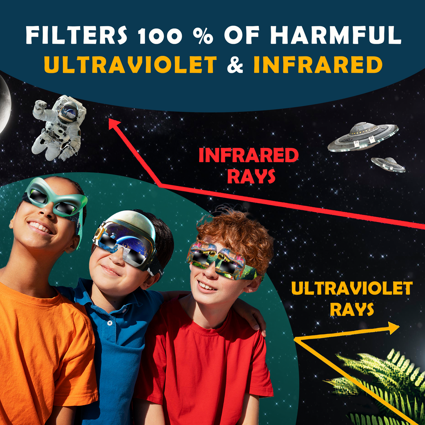 Solar Eclipse Glasses for Boys - 12 Pack