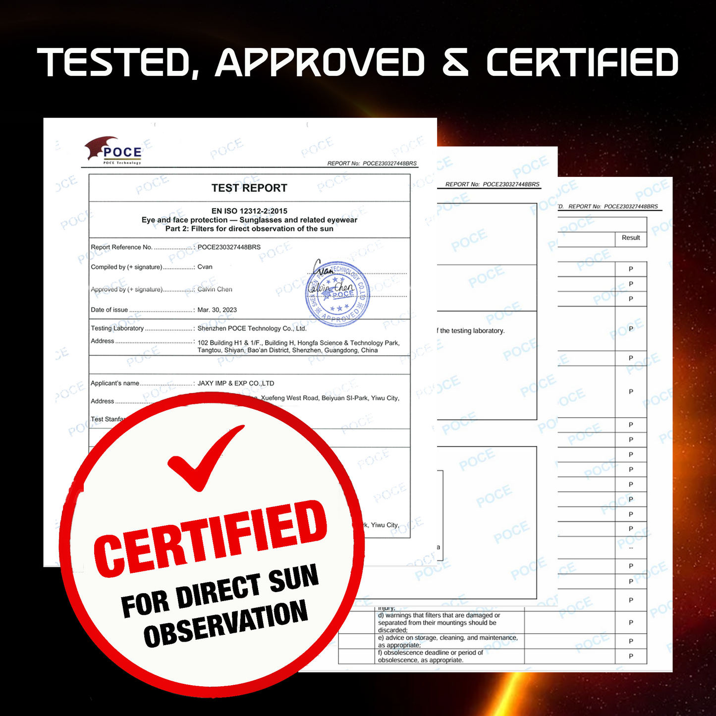 Solar Eclipse Glasses