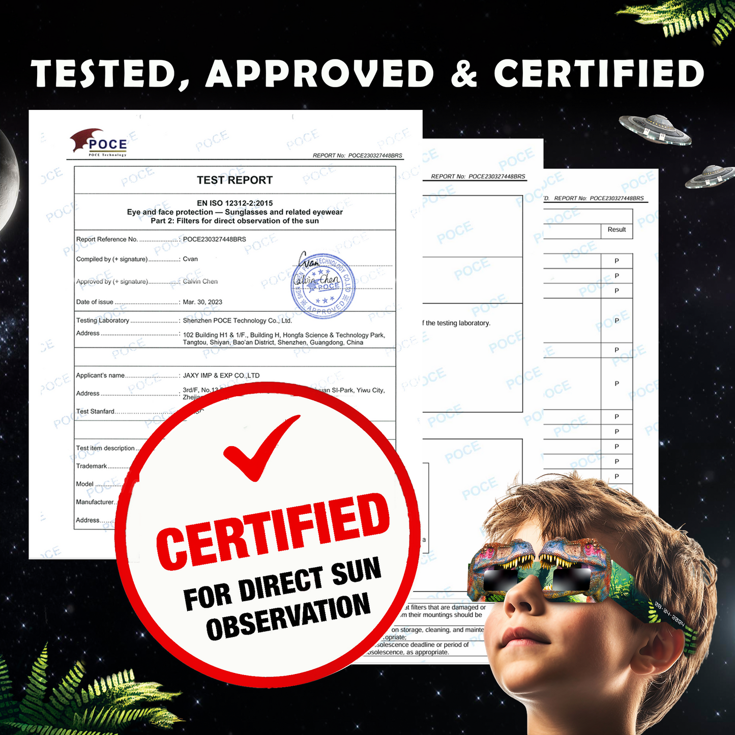 Solar Eclipse Glasses for Boys - 12 Pack