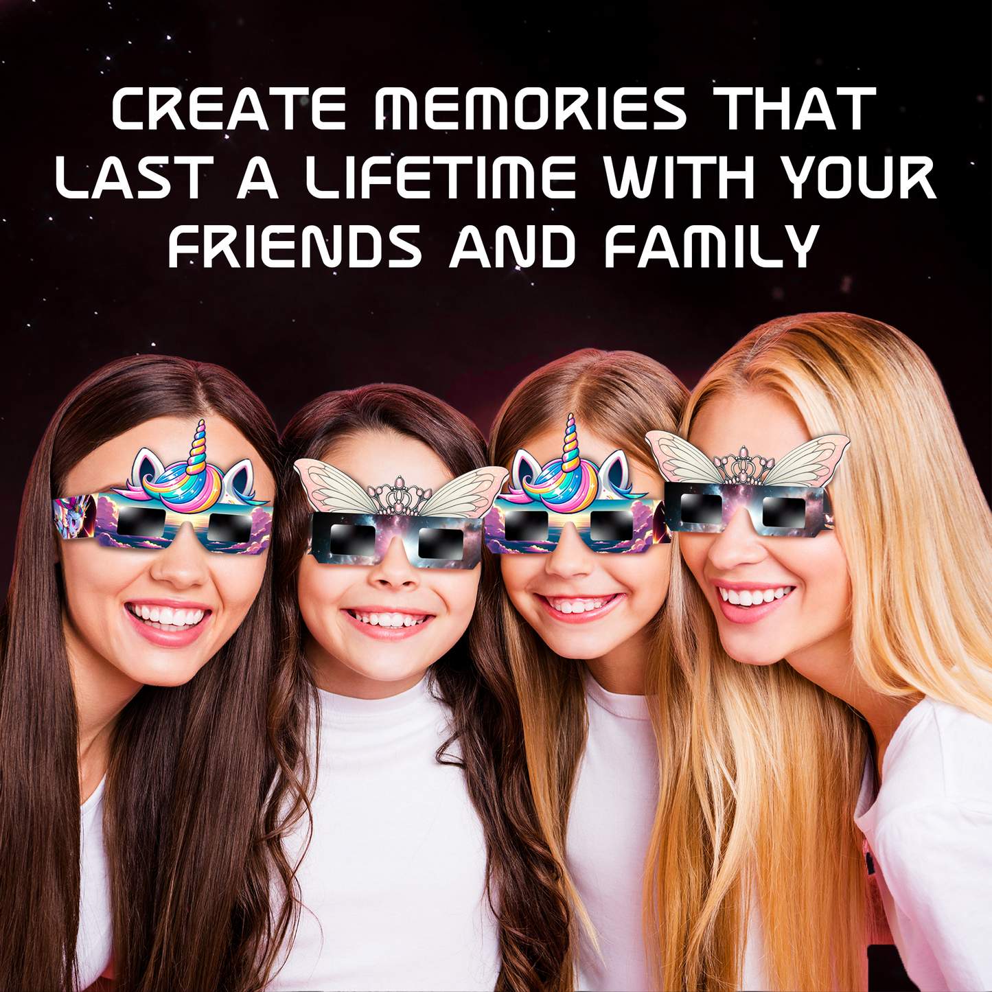 Solar Eclipse Glasses for Girls - 12 Pack