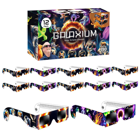 Solar Eclipse Glasses - Animals & Aliens - 12 Pack