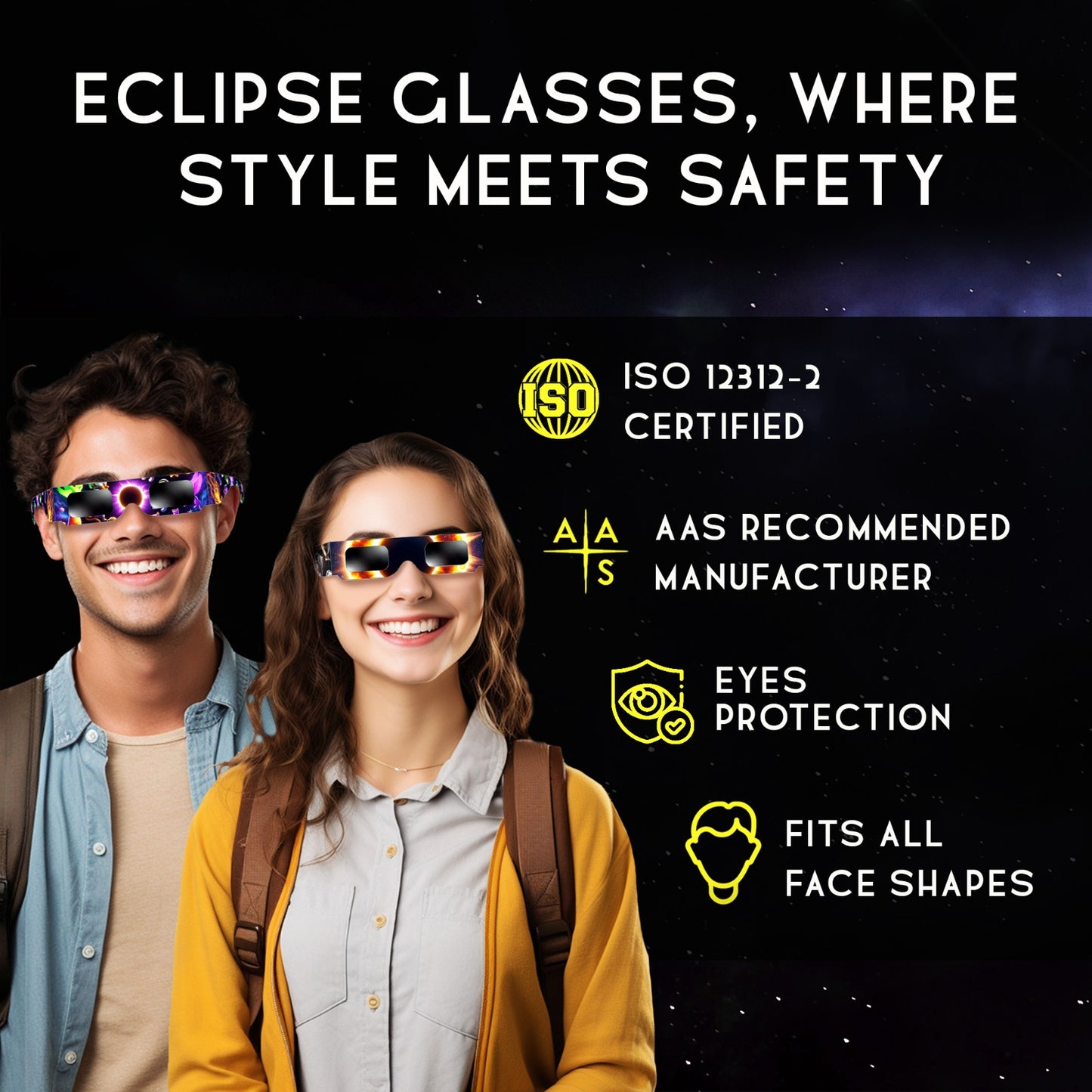 Solar Eclipse Glasses - Animals & Aliens - 12 Pack